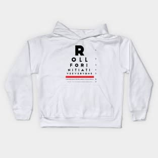 Roll for Initiative - Eye Chart Kids Hoodie